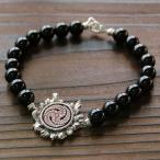 戦国武将 ブレスレット メンズ アクセサリー 藤紋  黒田官兵衛 天然石 シルバー925 ブレス 21センチ