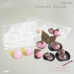 Miniature sweets 桜餅(道明寺)和菓子シリーズ(粘土用) シリコンモールド ミニチュア和菓子型 さくら餅型 floree 粘土型 樹脂粘土 フローレ 日本製