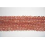 Yahoo! Yahoo!ショッピング(ヤフー ショッピング)天然石4.5mm half-a0421 チェリークォーツ 半連 約18-20cm 【閉店セール】