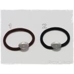 ヘアアクセパーツ　台座付きヘアゴム　シルバー　18mm