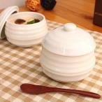 茶碗蒸し 器 どんぐり 蓋付き白いカ
