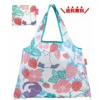 Yahoo! Yahoo!ショッピング(ヤフー ショッピング)プレーリードッグ エコバッグ 【CAT & STRAWBERRY】 大容量 2WAY 折りたたみ マチ付き ショッピングバッッグ メール便無料