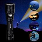 150メートル防水のスーパーブライトスキューバーダイビング用フラッシュライト、ナイトダイビング(18650電池付き) (WK20)