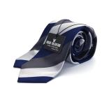  галстук ..6.5 см HUGO VALENTINOhyu-go Valentino тонкий галстук HFS-303S полоса серый темно-синий отметка использование 