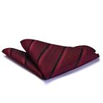  подарок HUGO VALENTINOhyu-go Valentino шелк Jaguar do pocket square PO-238 темно-красный полоса отметка использование 