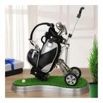  Golf авторучка подставка для ручки 3шт.@. авторучка Golf подарок Golf сувенир Golf подарок настольная подставка Mini PU Golf сумка имеется ( чёрный + серебряный ( газонная трава сырой имеется ))