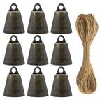 MrMrKura 9 шт колокольчик bell металлический Mini bell корова ... колокольчик bronze колокольчик лен . имеется ковбелл DIY ручная работа Рождество bell украшение прикладное искусство декортивный элемент подлинный 
