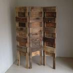 ショッピングパーテーション 3連 パーテーション おしゃれ 間仕切り 木製 ハンドメイド家具 リサイクルウッド
