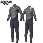 2025 BREAKER OUT ウェットスーツ セミドライ フルスーツ メンズ HYBRID U-ZIP STANDARD 5mm×3mm 秋冬用 ブレーカーアウト サーフィン