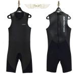 4月末頃入荷 数量限定 2026 サーフィン ウェットスーツ ショートジョン 2mm RASH ラッシュ ウエットスーツ バックジップ  BLACKスキン 2mm メンズ 爆買