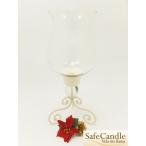 【並行輸入品】Safe Candleヨーロッパのホテル、スパ、レストランなどで使用されている キャンドルホルダー ガラス キャンドルスタンド (SA807296A WH)