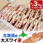 のし不可 在庫限り お一人様2コまで 北海道産 オオ ズワイガニ 大ズワイガニ 姿 11尾入り合計3kg前後 1尾あたり約270g カニ 蟹 かに パーティー 熨斗不可