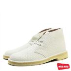 クラークスデザートブーツオフホワイ...