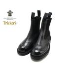 トリッカーズ レディース ウィングチップ サイドゴアブーツ ブーツ TRICKER'S BLACK OLIVVIA DEER SIDEGORE BOOT ダイナイトソール L2754 ブラック