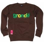 GRANDE　クルーネックスウェット「グラディエーション」[ブラウン×グリーン]