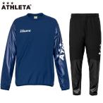 アスレタ ピステシャツ パンツ 上下セット 大人用 サッカー フットサル トレーニングウェア ジャージ  ATHLETA 18012-18013 NVY/BLK