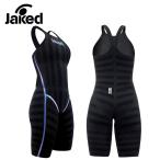 【Jaked】J-KOMP CLOSE BACK 820116 レッグスーツ ワンピース オールインワン FINA フットマーク レディース ガールズ FINA承認 競泳 水着 公式大会 マスターズ