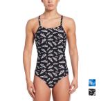 【NIKE SWIM公式】ナイキ SS25/FA25プリントレーサーバックワンピース NESSF017   水泳 レディース水着 女性 スイミング オールインワン FOOTMARK フットマーク