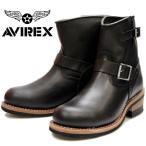 ショッピングエンジニア アビレックス ブーツ AVIREX HORNET AV2225 ホーネット BLACK メンズ レディース ショートエンジニアブーツ バイカーブーツ ミリタリーブーツ 革靴