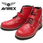 アビレックス ブーツ タイガー AVIREX TIGER AV2931 RED メンズ レディース エンジニアブーツ サイドジッパー バイカーブーツ ミリタリーブーツ 革靴 バイク靴