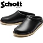 Schott LEATHER CLOG ショット レザークロッグ S23004 ブラック クロッグ メンズ サンダル レザー 本革 スリッポン クロッグサンダル アウトドアシューズ