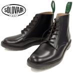 ●●【SALE：20％OFF】ソロヴェアー SOLOVAIR 474 6 EYE DERBY BOOT ブラック プレーン ブーツ レースアップ