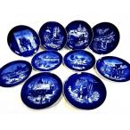  прекрасный товар ROYAL COPENHAGEN 10 шт. комплект # 1994 год ~2003 год year plate оттенок голубого тарелка Royal Copenhagen с коробкой *7L