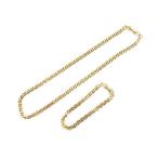  прекрасный товар GIVENCHY Givenchy колье браслет комплект продажа # длинный колье 2WAY Gold цвет женский мужской плоский *