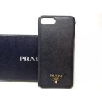  Prada смартфон кейс # 1ZH036 iPhone 7/8 PLUS соответствует чёрная кожа кейс покрытие PRADA * 4B
