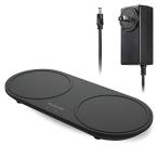  Elecom беспроводной зарядное устройство Qi соответствует 10W+10W 2 шт. одновременно зарядка (Galaxy 10W / др. iPhone 5W) настольный черный W-QA13
