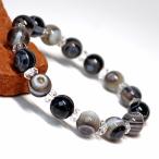 Yahoo! Yahoo!ショッピング(ヤフー ショッピング)キラキラ 天眼石（黒天眼瑪瑙）&水晶 ブレスレット【ランダム発送】 10mm 〔K222-10m〕