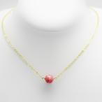 高品質 インカローズの一粒ネックレス〔 天然石 パワーストーン アクセサリー 〕