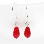 赤珊瑚コーラル雫ピアス天然石パワー...