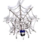 K18WGダイヤラピス＆オニキス蜘...