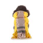 S-Lifeeling 犬レインコート 犬用品 お出かけ お散歩 可愛い おしゃれ 反射テープ 帽子付き 雨合羽 ドッグウェア 防水 雨具 小型犬 中