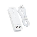 Ewin 電源タップ USBコンセント 4個ACコンセント＋4個USB充電ポート 延長コード 1m Type-C充電ポート付き PD対応 ACアダプタ