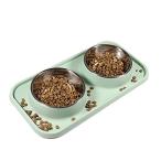 猫 食器 フードボウル 犬 食器 ペット用品 こぼれを防ぐ ねこいち 餌 ゲージ 犬 ボウル ステンレス 猫 えさ 皿 二個セットごはん皿 お水入れ