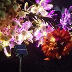 HGD ソーラー LED ストリングライト 桜 ピンクで暖かい 60電球 イルミネーションライト ソーラーライト 屋外 ガーランドライト キャンプ ラ