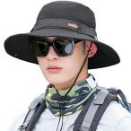 サファリハット メンズ【撥水加工 オシャレ度アップ】【UVカット UPF50+】 アドベンチャーハット 日よけ帽子 つば広 大きいサイズ 速乾 軽薄