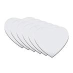 MR.R昇華ブランクハート型マウスパッド昇華伝熱マウスパッド厚さ5mmの白いマウスパッド5個