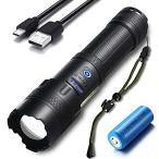 【最新超高輝度XHP160 】懐中電灯 led 強力 軍用 最強 ledライト 超高輝度 9100ルーメン usb充電式 白&amp;赤色灯 ハンディライト