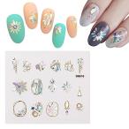 AnGalaxy ネイルステッカー 雪の花 DIYネイルデカール 3D立体感 ネイルデコレーション用 ネイルアート 簡単貼るだけ トップデザイナー 設