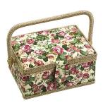 NOTIONSLAND 小物収納 裁縫箱 ツールボックス 持ち手式 木製 大人 贈り物 記念品 手作り 結婚お祝い 収納 家具 ケース (24.00*