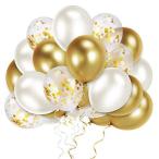バルーン 風船セッ誕生日 飾り付け 風船 ラテックス風船 バルーン パーティー お誕生日会 結婚式 飾り付け (ゴールデン)