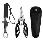 MIRAE フィッシュグリップ フィッシングプライヤー 2点セット 釣り具 多機能釣具 ステンレス製 魚掴み器 針はずし フックはずし ラインカッター