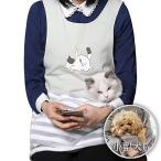 MOLLXZ 猫用エプロン 犬 キャリーバッグ 抱っこ紐 猫 ペット 抱っこ用エプロン 寝袋 カンガルー いつも一緒ポケット 飛び出し防止 ペットスリ