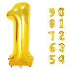 PartyHour 90cm 数字 1 バルーン 大きい ゴールド 誕生日 バルーン 数字 風船 結婚記念日 誕生日 飾り付け バースデー 飾り