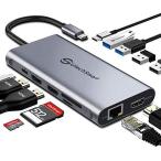 UtechSmart USB Cハブ USB Cドッキングステーション トリプルディスプレイ 12 in 1 Type Cノートパソコンドックステーシ
