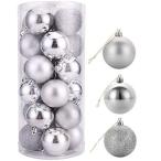 クリスマス オーナメント ボール 豪華 3種類 24個セット ツリー デコレーション ボール 飾り ゴージャスな配色 クリスマス パーティー 部屋 喫