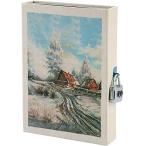 COOLTHICK 日記帳 手帳 メモ帳 鍵付きノート ロック ビジネス レトロ 洋風 (C)